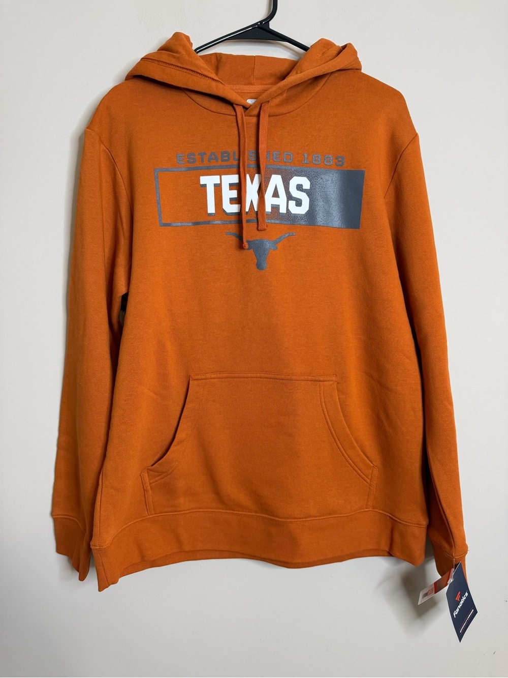 Men's NWT Fanatics Orange Texas Longhorns Iconic Fleece Hoodie Size XL